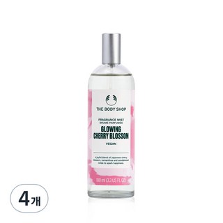더바디샵 후레그런스 글로잉 바디미스트 체리블라썸, 100ml, 4개