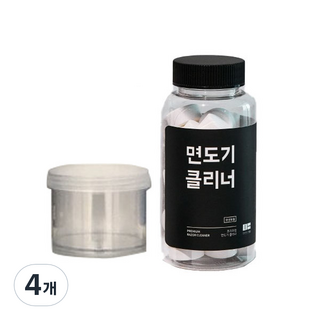만듬 면도기 클리너 + 세척통, 30개입, 4개