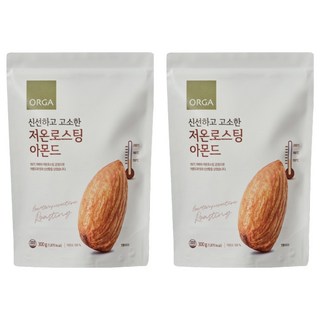 ORGA 저온로스팅 아몬드, 300g, 2개