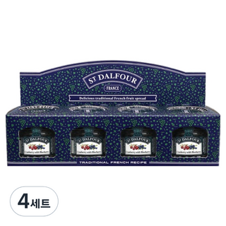 샹달프 미니잼 크랜베리 앤 블루베리 4p 세트 112g, 4세트