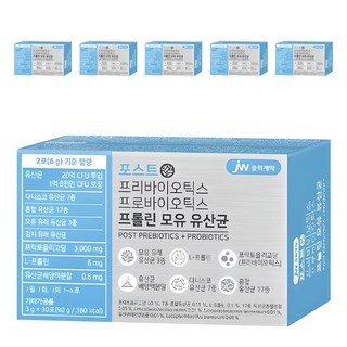 JW중외제약 포스트 프로바이오틱스 프롤린 모유 유산균, 90g, 6개