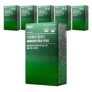웰릿 이뮨베라 플러스 알로에 면역젤리 14p, 280g, 6개