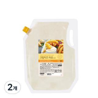 대상 쉐프원 크림치즈 마요소스, 2kg, 2개