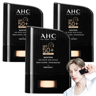 AHC 마스터즈 에어리치 선스틱 SPF50+ PA++++, 14g, 3개