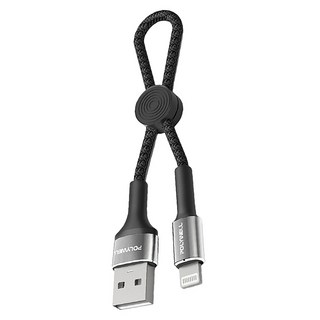 POLYWELL 寶利威爾 USB To Lightning 極短收納充電線, 20cm, 1個