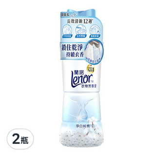 Lenor 蘭諾 台灣公司貨 衣物芳香豆 淨白純棉, 470ml, 2瓶