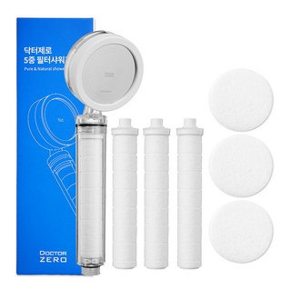 닥터제로 5중 필터 샤워기 본품 1p + 세디먼트 필터 3p + 헤드 필터 3p, 1개