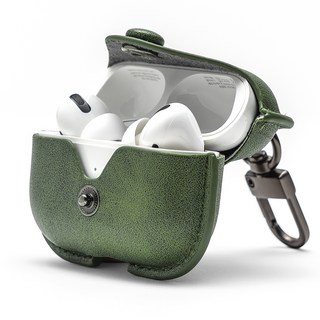 누아트 에어팟프로2/프로 가죽케이스, 다크그린, 1개