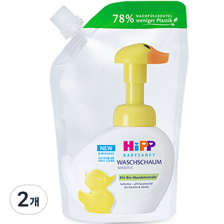 힙 베이비 워싱폼 리필팩, 250ml, 2개