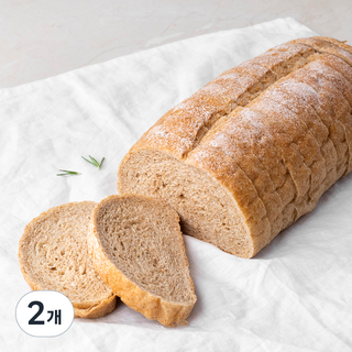 브로드카세 발효종 순수 통밀빵, 700g, 1개입, 2개