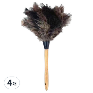 살림핏 깔끔한 타조 먼지 털이개 32cm, 브라운, 4개