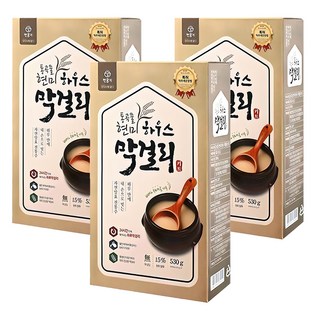 반공기 통곡물 현미 하우스 막걸리 키트, 530g, 3개