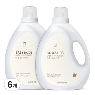 살림백서 베이비 앤 키즈 아기 섬유유연제 클린솝, 1950ml, 6개