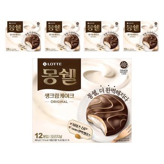 몽쉘 생크림케이크 오리지널 12개입, 408g, 5개