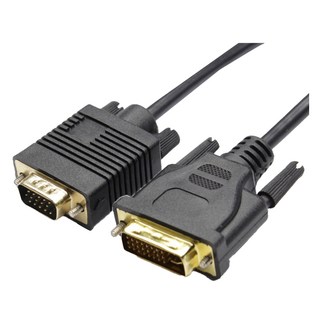 UniSync DVI公24+5轉VGA公雙磁環鍍金頭影像轉接線, 支持數位/類比顯示, 自帶磁環設計, 抗干擾, 1條
