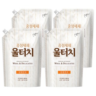 울터치 중성세제 리필, 1.3L, 4개