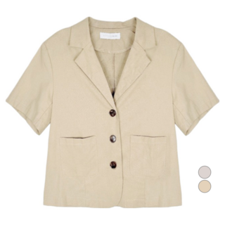 올리브데올리브 여성용 데일리 심플 면혼방 재킷