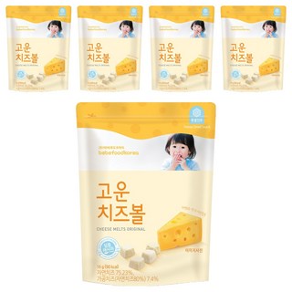 베베푸드 고운 치즈볼, 16g, 5개