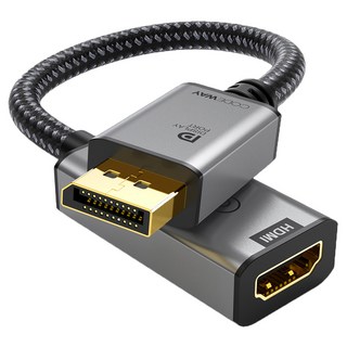 코드웨이 DP to HDMI 젠더, 4K@30Hz v1.4, 1개