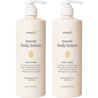 심플리오 헤븐리 바디로션 스위트 코코넛향, 2개, 500ml