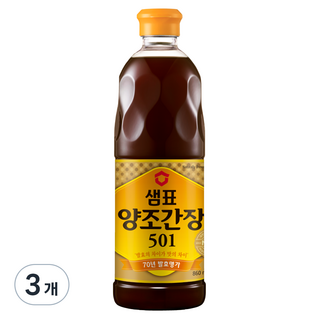 샘표 양조간장 501 (860ml) – 3개 패키지 진간장701 샘표 양조간장 501 (860ml) – 3개 패키지 진간장701