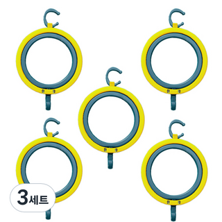 씨로이 구김제로 잡화걸이 5p, 네이비, 3세트