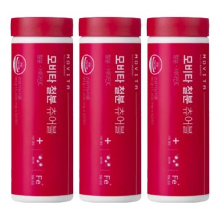 모비타 철분 츄어블 90g, 60정, 3개
