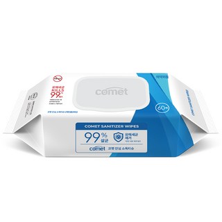 코멧 안심 소독티슈 캡형, 50g, 60매, 1개