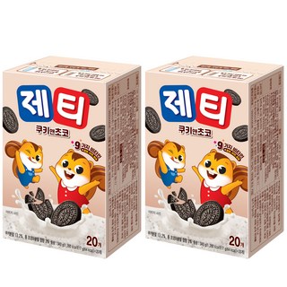 제티 쿠키 앤 초코 분말, 17g, 20개입, 2개