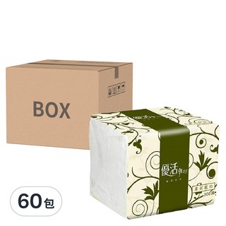 LIVI 優活 Essentials 柔拭紙巾, 雙層, 300抽, 60包