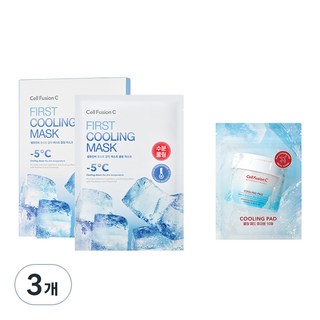 Cell Fusion C 舒緩冰感保濕面膜 5片+冰涼爽膚棉片 10片組, 1組, 3組