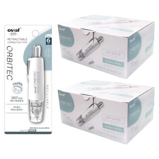 oval 歐文 修正帶 10入補充芯, 陶瓷白, 2個