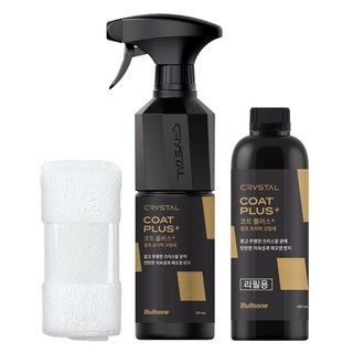 불스원 뉴 크리스탈 코트 플러스 광택제 500ml + 리필 400ml + 다용도 타월 세트, 1세트
