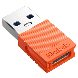 Mcdodo 麥多多 酷睿系列 Type-C 轉 USB-A 3.0 轉接頭, 3A大電流, USB3.0 數據傳輸, 橙色, 1個