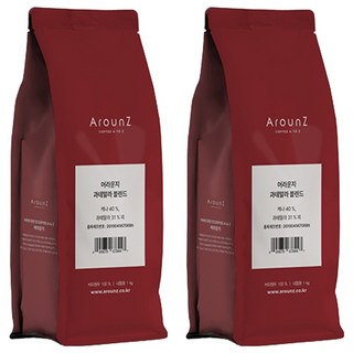 어라운지 과테말라 블렌드 원두, 1kg, 2개, 홀빈(분쇄안함)