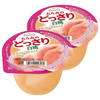 Tarami 達樂美白桃果凍2入組，日本進口，口感Q彈，白桃風味濃郁，獨立杯裝方便攜帶, 2個