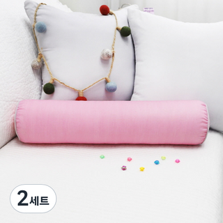 베드앤데코 에브리데이 경추 목베개 + 솜 세트, 코튼핑크, 2세트
