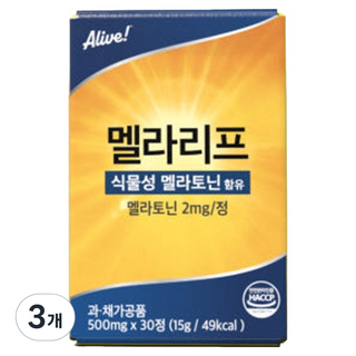 얼라이브 멜라리프 영양제 15g, 30정, 3개