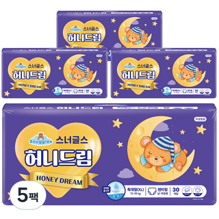 스너글스 허니드림 팬티형 기저귀 남녀공용, 특대형(XL), 600매
