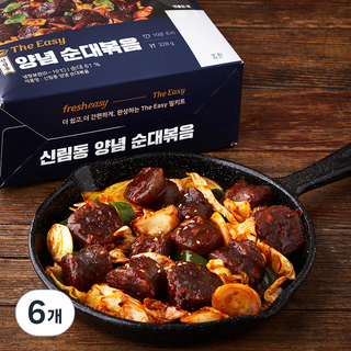 프레시지 The Easy 신림동 양념순대볶음, 328g, 6개