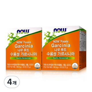 나우푸드 수용성 가르시니아, 120정, 4개