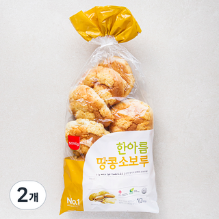 삼립 한아름 땅콩 소보루, 38g, 10개입, 2개