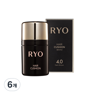 려 헤어쿠션 7g, 짙은갈색, 6개