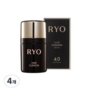 려 헤어쿠션 7g, 짙은갈색, 4개