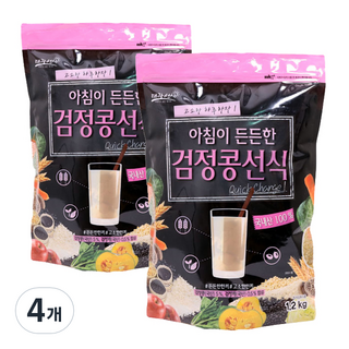 태광선식 아침이 든든한 검정 콩 선식가루, 1.2kg, 4개