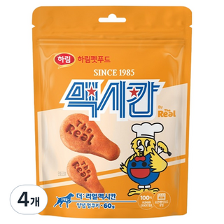 하림펫푸드 강아지 더리얼 맥시칸 양념 멍쿠키, 60g, 4개, 닭가슴살