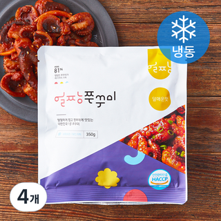얼짱쭈꾸미 덜매운맛 (냉동), 4개, 350g