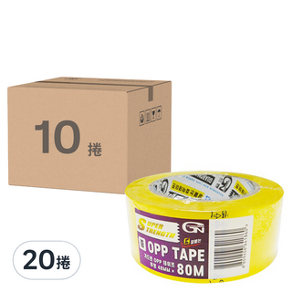 GUARDMAN OPP膠帶 80m, 透明色, 20捲