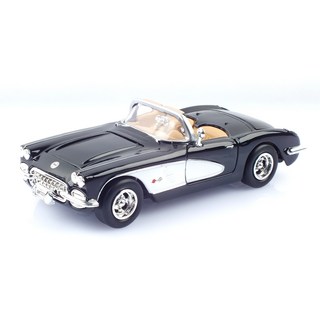 Replicas 1:24 複製品雪佛蘭克爾維特 1959 汽車壓鑄模型 MTX732166BK, 黑色