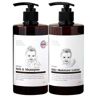 페르바도 바스 앤 샴푸 500ml + 베이비 모이스쳐 로션 500ml 1세트 상품 이미지
